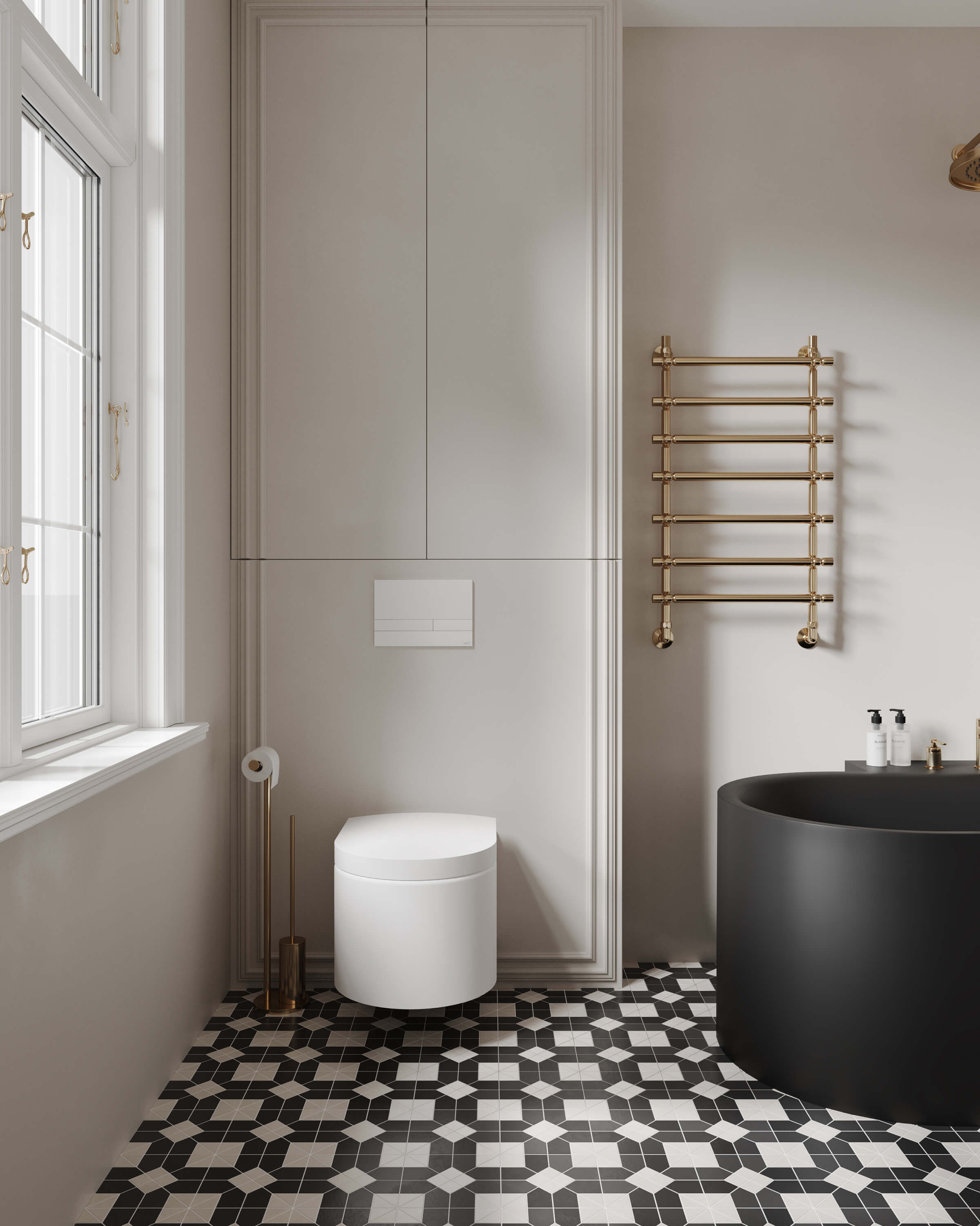 Парижский шик в монохромном интерьере